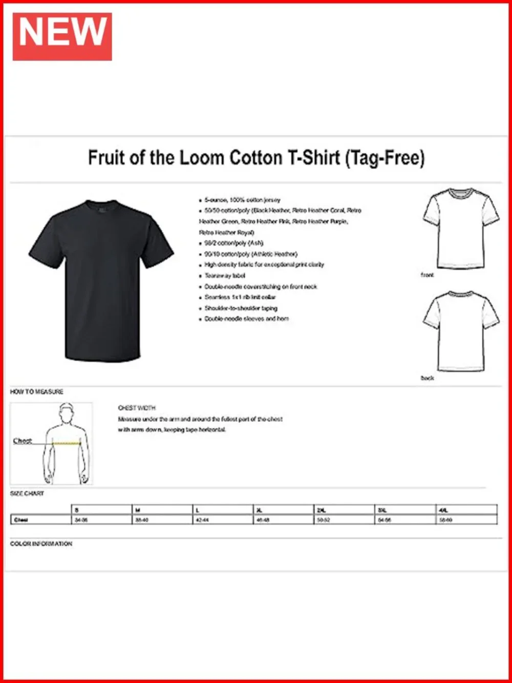 4 Pack Tag-Free Crew Neck Cotton Undershirts Moisture Wicking